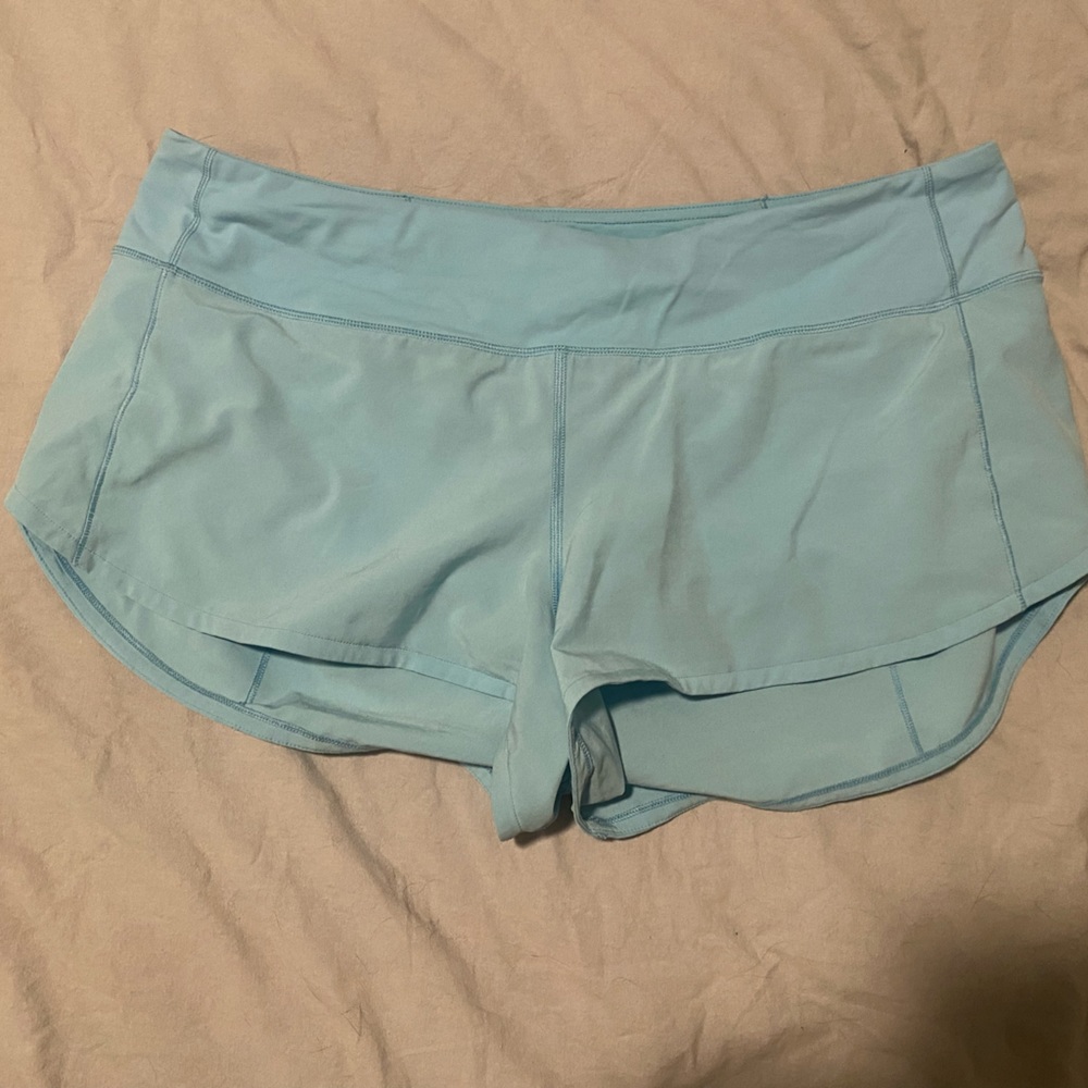 Lululemon light blue speed up short 2.5 inch